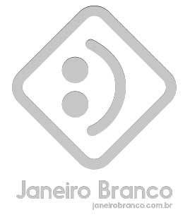 Símbolo oficial, ícone janeiro branco com o sorriso