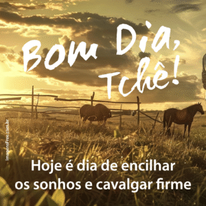 Bom Dia, Tchê! Frase com tema Tradição Gaúcha