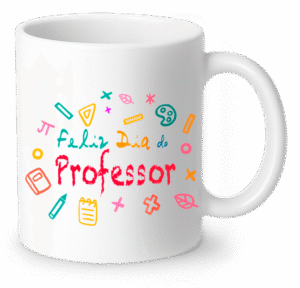 Arte para caneca Feliz Dia dos Professores
