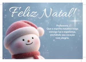 Cartão de Natal para professora pronto para imprimir