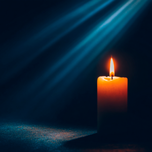 Foto perfil de Natal com imagem de vela - estilo minimalista